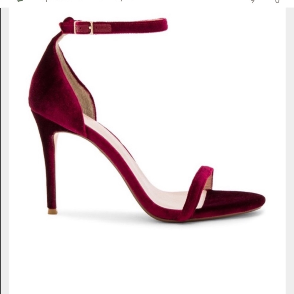 Raye Red Velvet Heels
